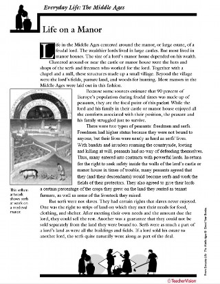 Life in a Medieval Manor Activity Packet