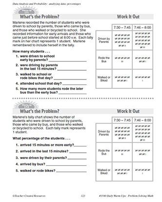 Data Analysis and Probability Daily Math Warm-Ups and Answer Key Grade 5-7