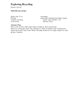 Explore Activity: Exploring Recycling