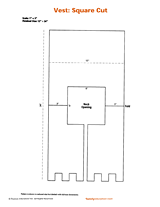 Square-Cut Vest Costume Pattern