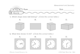 Math Warm-Up 137 for Gr. 1 & 2: Measurement & Geometry