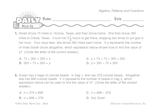 Math Warm-Up 217 for Gr. 5 & 6: Algebra, Patterns & Functions