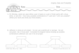 Math Warm-Up 184 for Gr. 5 & 6: Graphs, Data & Probability