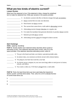 What Are Two Kinds of Electric Current?