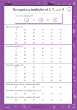 Recognizing Multiples of 6, 7, and 8 (Grade 5)