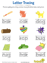 Trace the Words: Bat, Cat, and More